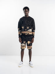 Only the blind sepia mountain jacquard crewneck