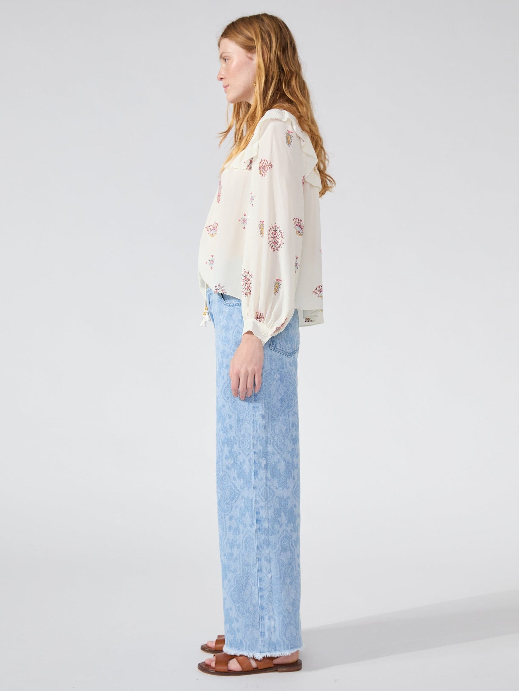 Dylan wide leg cropped jeans