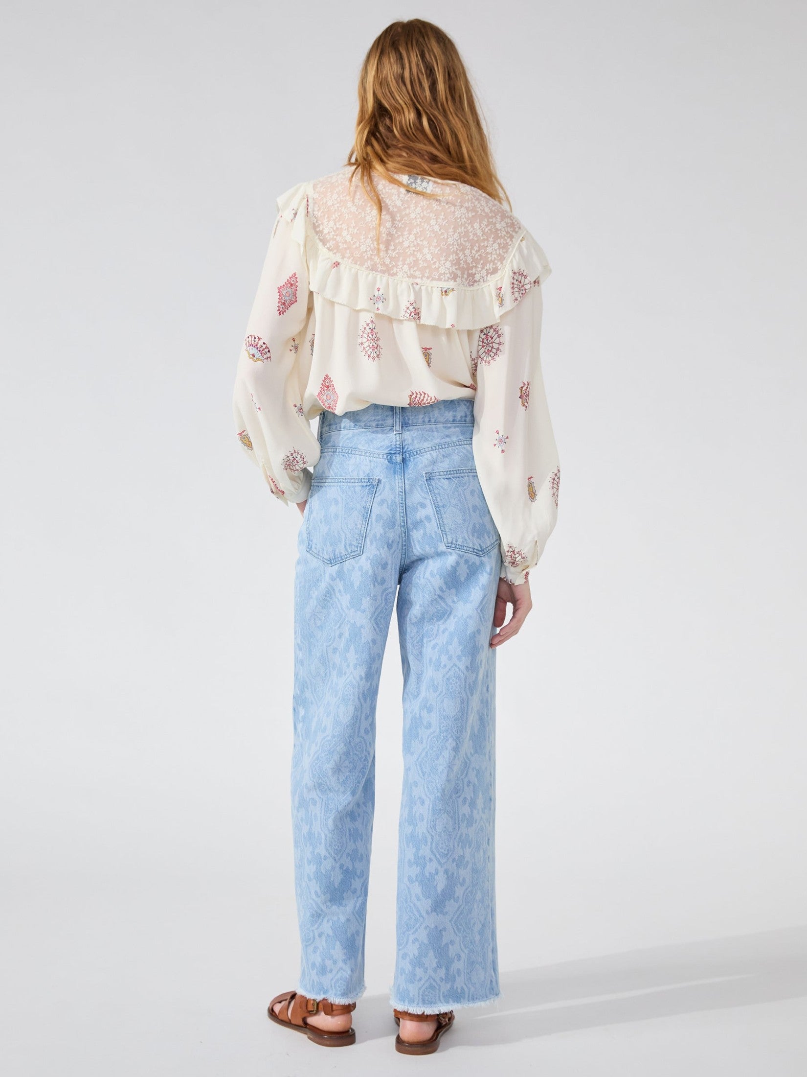 Dylan wide leg cropped jeans