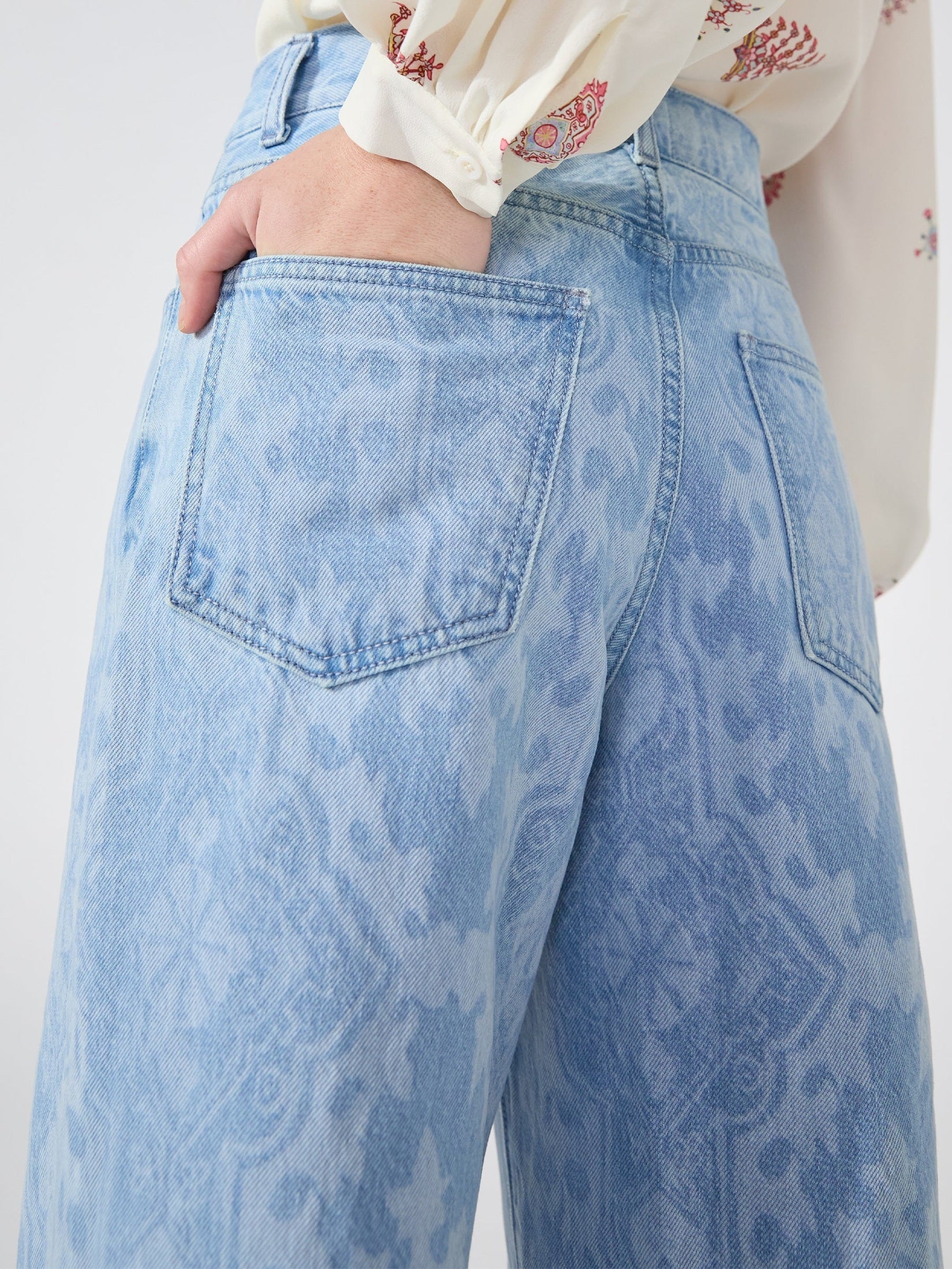 Dylan wide leg cropped jeans