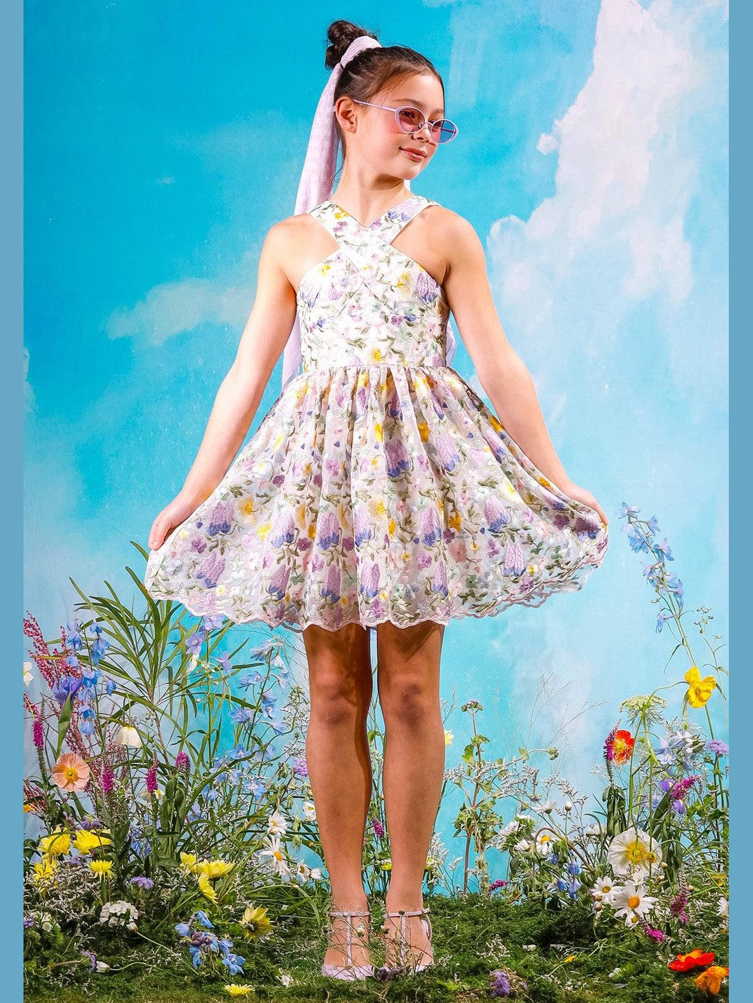Dahlia embroidered dress