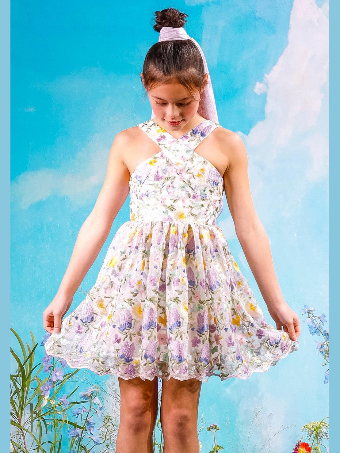 Dahlia embroidered dress