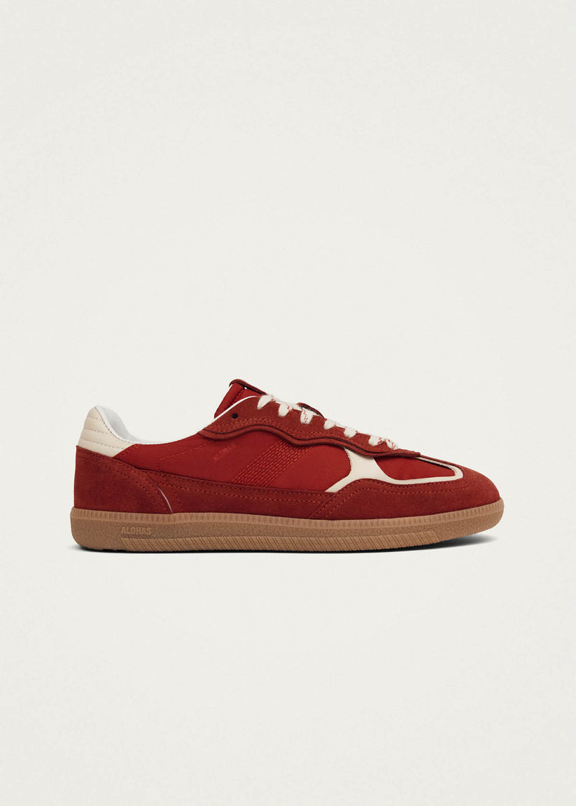 TB.490 RIFE SHEEN RED LEATHER SNEAKERS