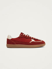 Tb.490 rife sheen red leather sneakers