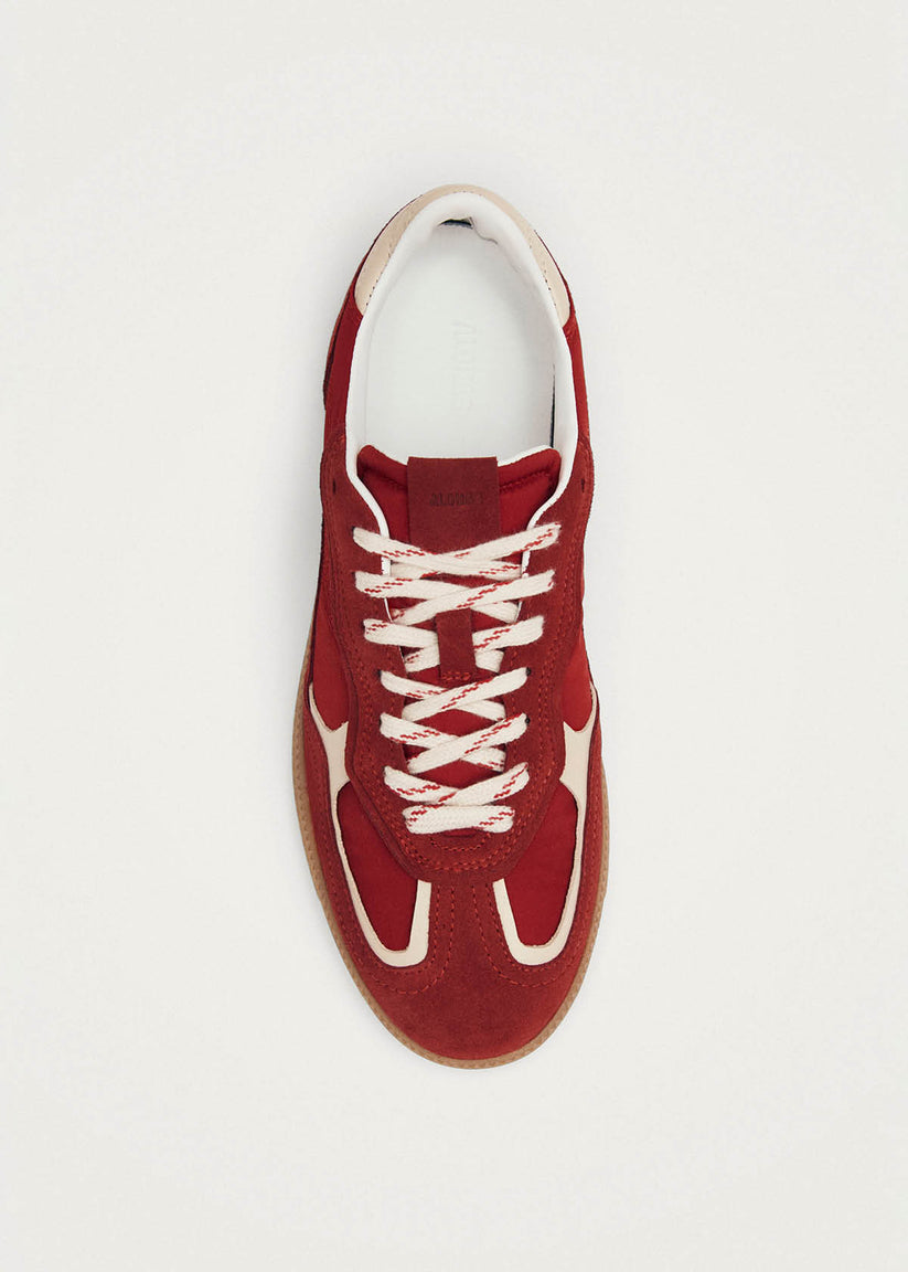 TB.490 RIFE SHEEN RED LEATHER SNEAKERS