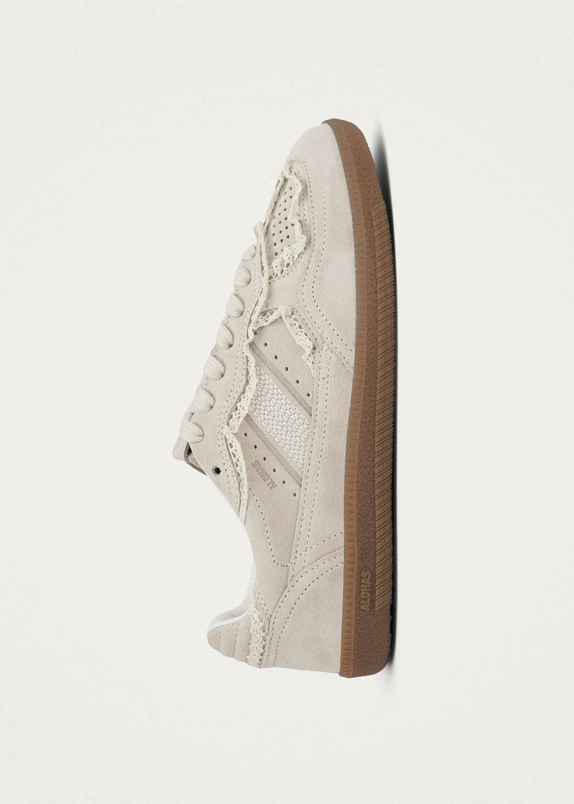 TB.490 CROCHET CREAM LEATHER SNEAKERS