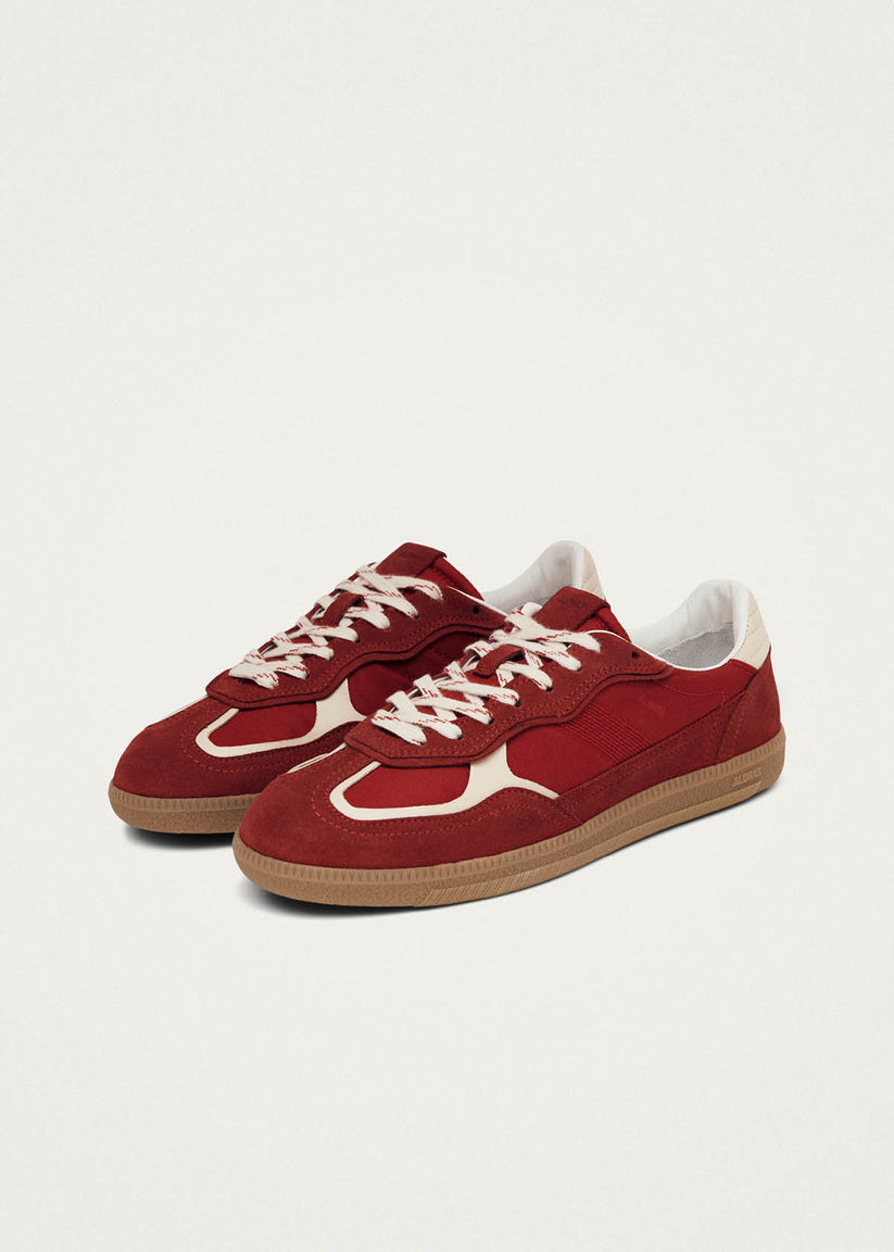 TB.490 RIFE SHEEN RED LEATHER SNEAKERS