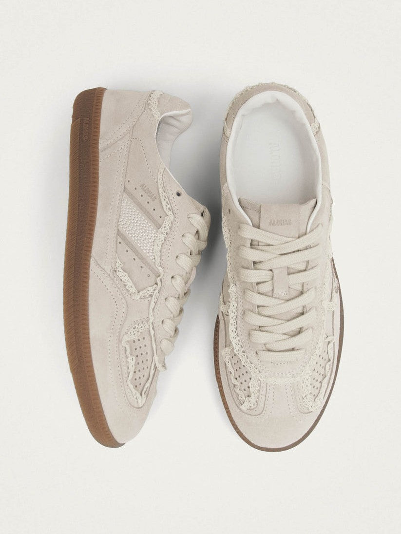 Tb.490 crochet cream leather sneakers