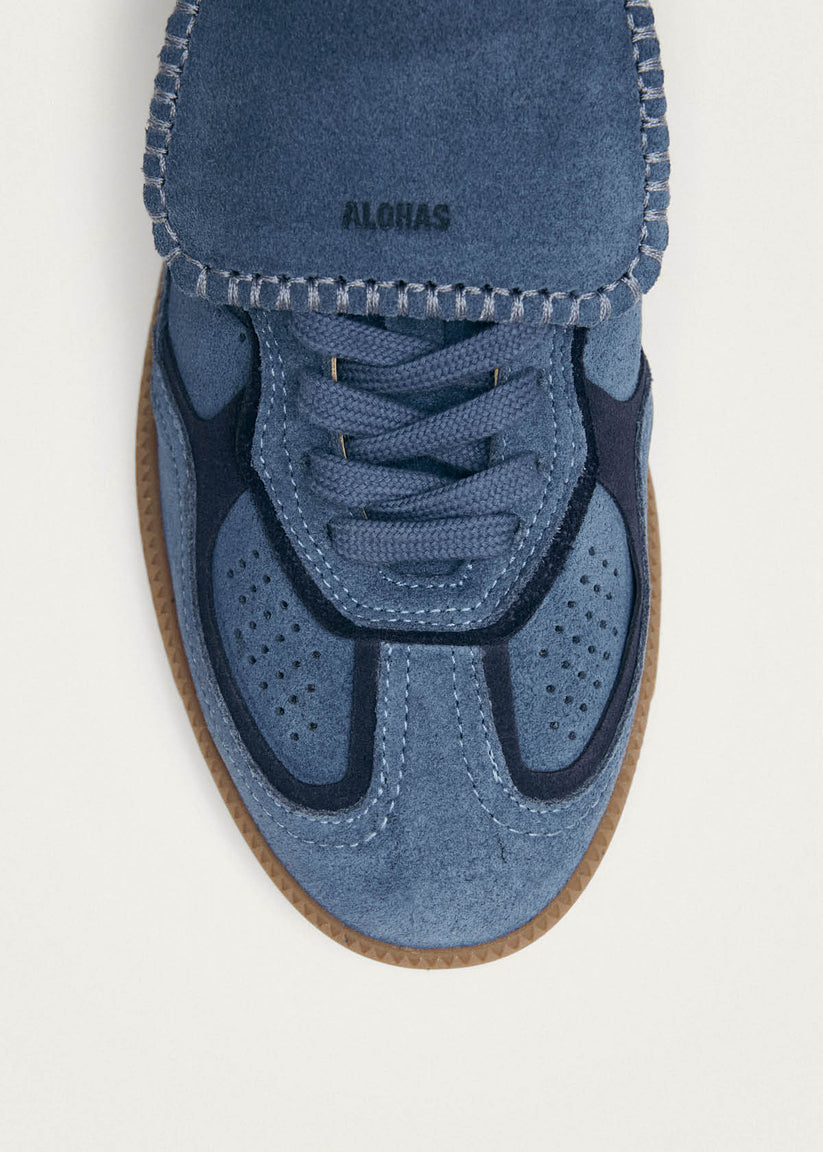 TB.490 CLUB SUEDE BLUE LEATHER SNEAKERS