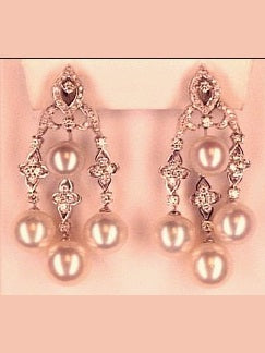 Rd dia 3.15/white ss prls 13.5x11.3 mm/w18k earrings