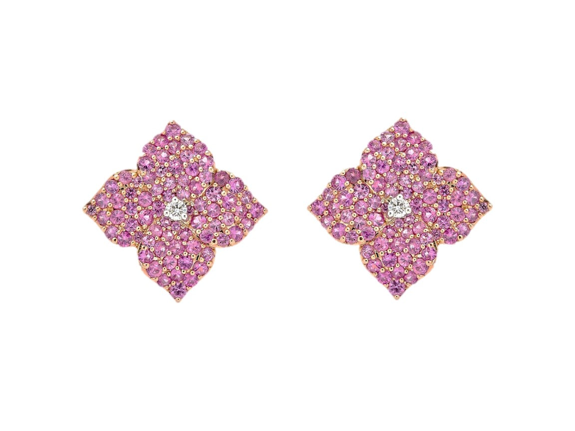 w-p18k sm flower earrings-(posts)