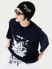 Oversized hip hop dance studio vintage graphics