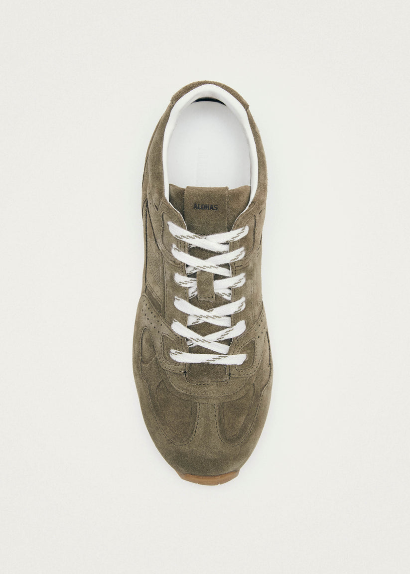 TB.56 SUEDE KHAKI LEATHER SNEAKERS