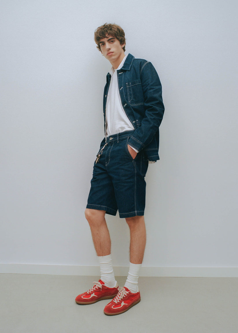 TB.490 RIFE SHEEN RED LEATHER SNEAKERS