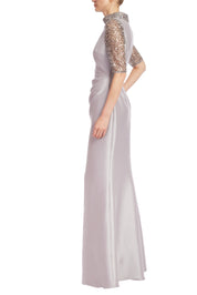 Beaded Boat Neckline Mermaid Gown