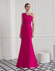 Sculptural Strapless Gown