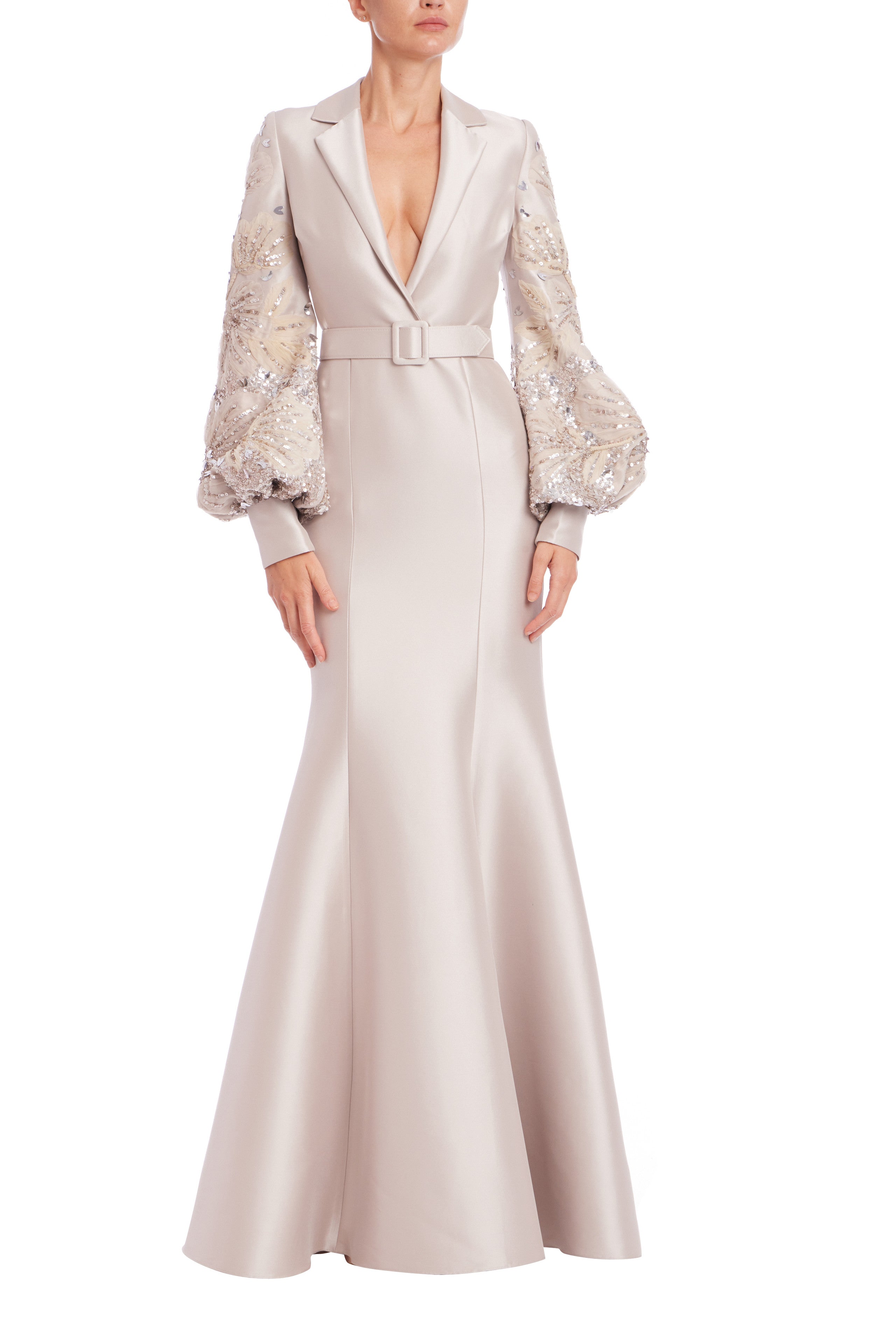 Belted Mermaid Shirt Gown