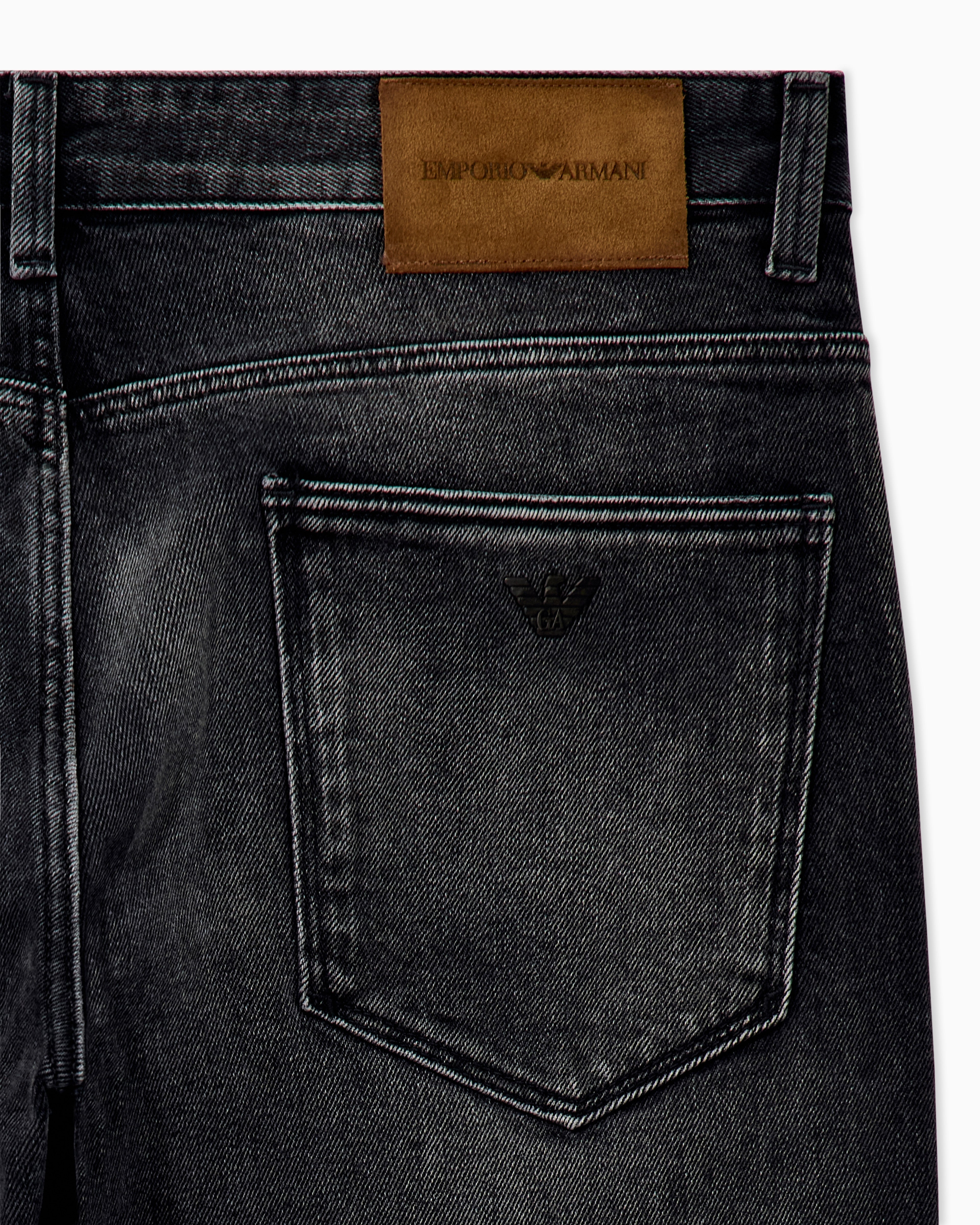 Five-pocket jeans slim fit distressed with paint splatters