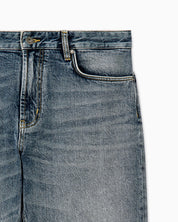 Five-pocket denim jeans regular fit with whiskering