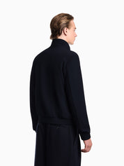 Full-zip blouson in 3d crepe jersey Signature Capsule