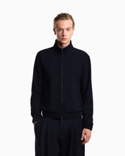 Full-zip blouson in 3d crepe jersey Signature Capsule