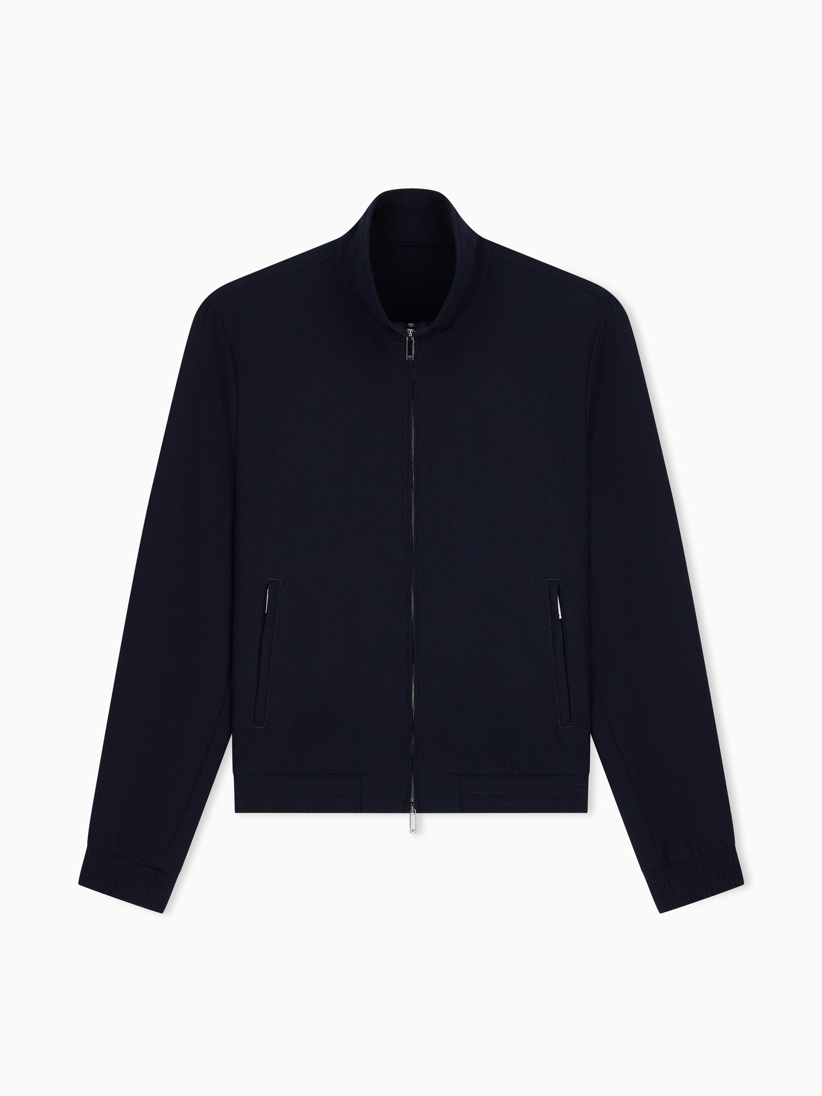 Full-zip blouson in 3d crepe jersey Signature Capsule