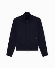 Full-zip blouson in 3d crepe jersey Signature Capsule