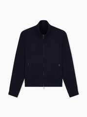Full-zip blouson in 3d crepe jersey Signature Capsule