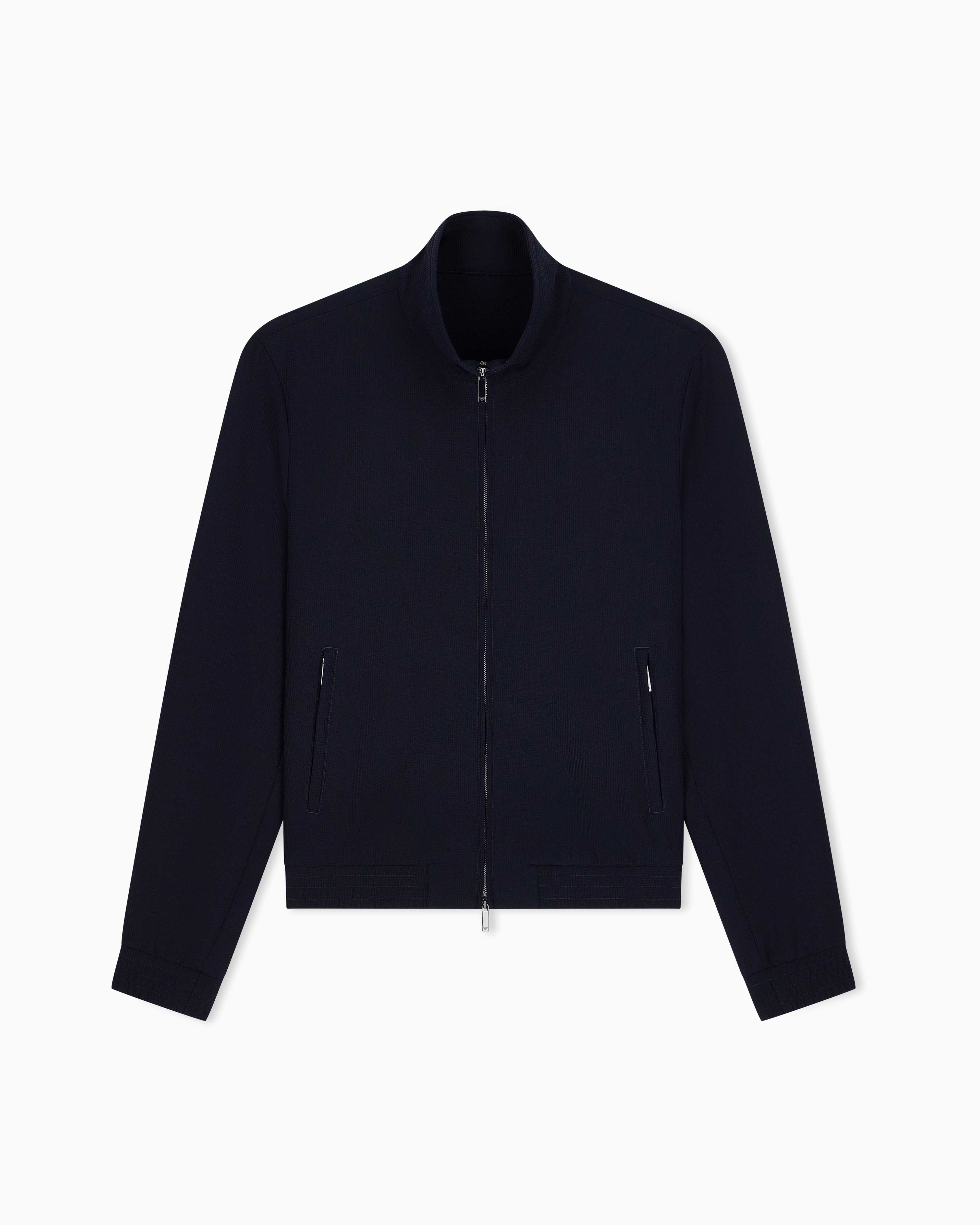 Full-zip blouson in 3d crepe jersey Signature Capsule