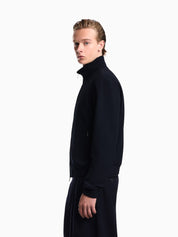 Full-zip blouson in 3d crepe jersey Signature Capsule