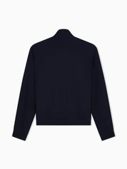 Full-zip blouson in 3d crepe jersey Signature Capsule