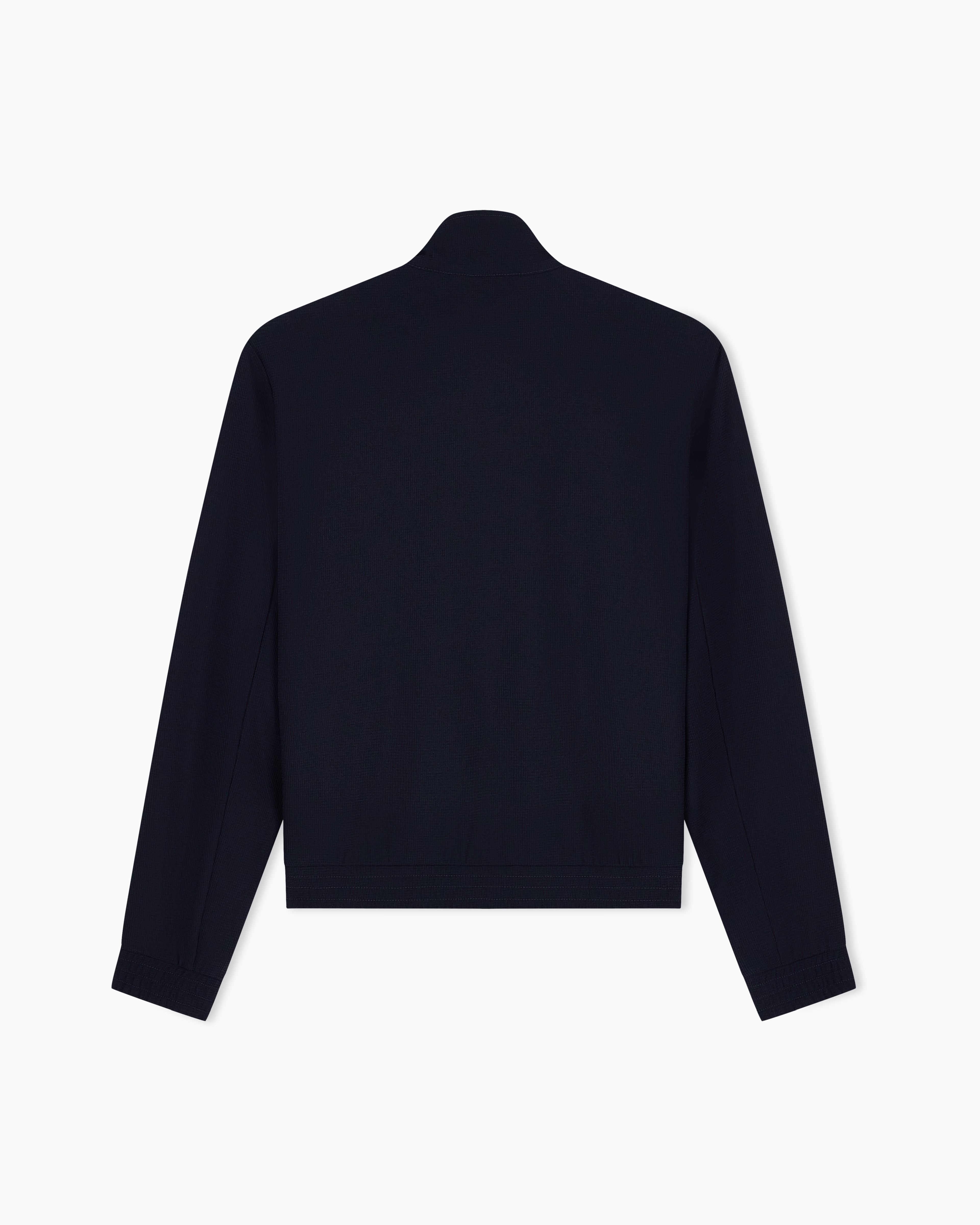 Full-zip blouson in 3d crepe jersey Signature Capsule