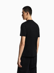 Jersey T-shirt with op-art embroidery