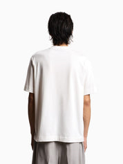 Heavy jersey T-shirt with embossed logo embroidery
