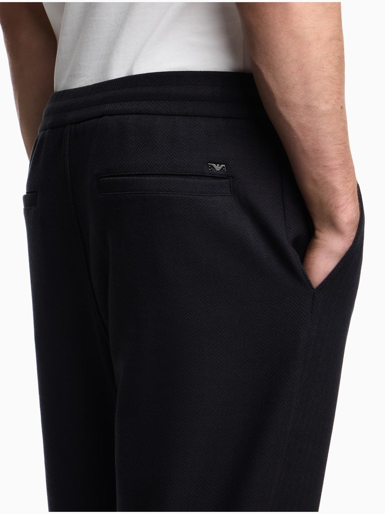 Lyocell-blend jacquard interlock jersey joggers