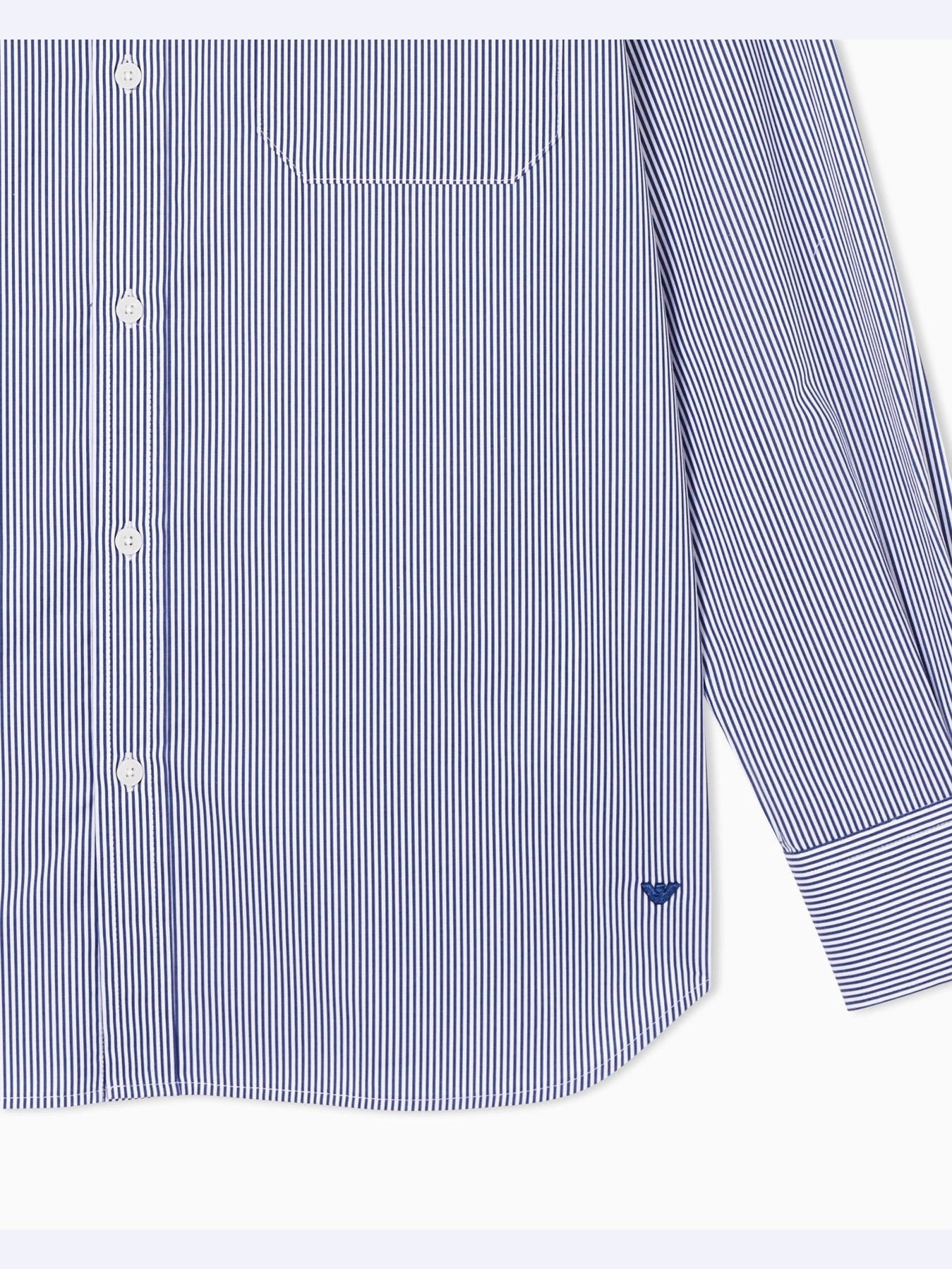 Travel Essential striped button-down shirt