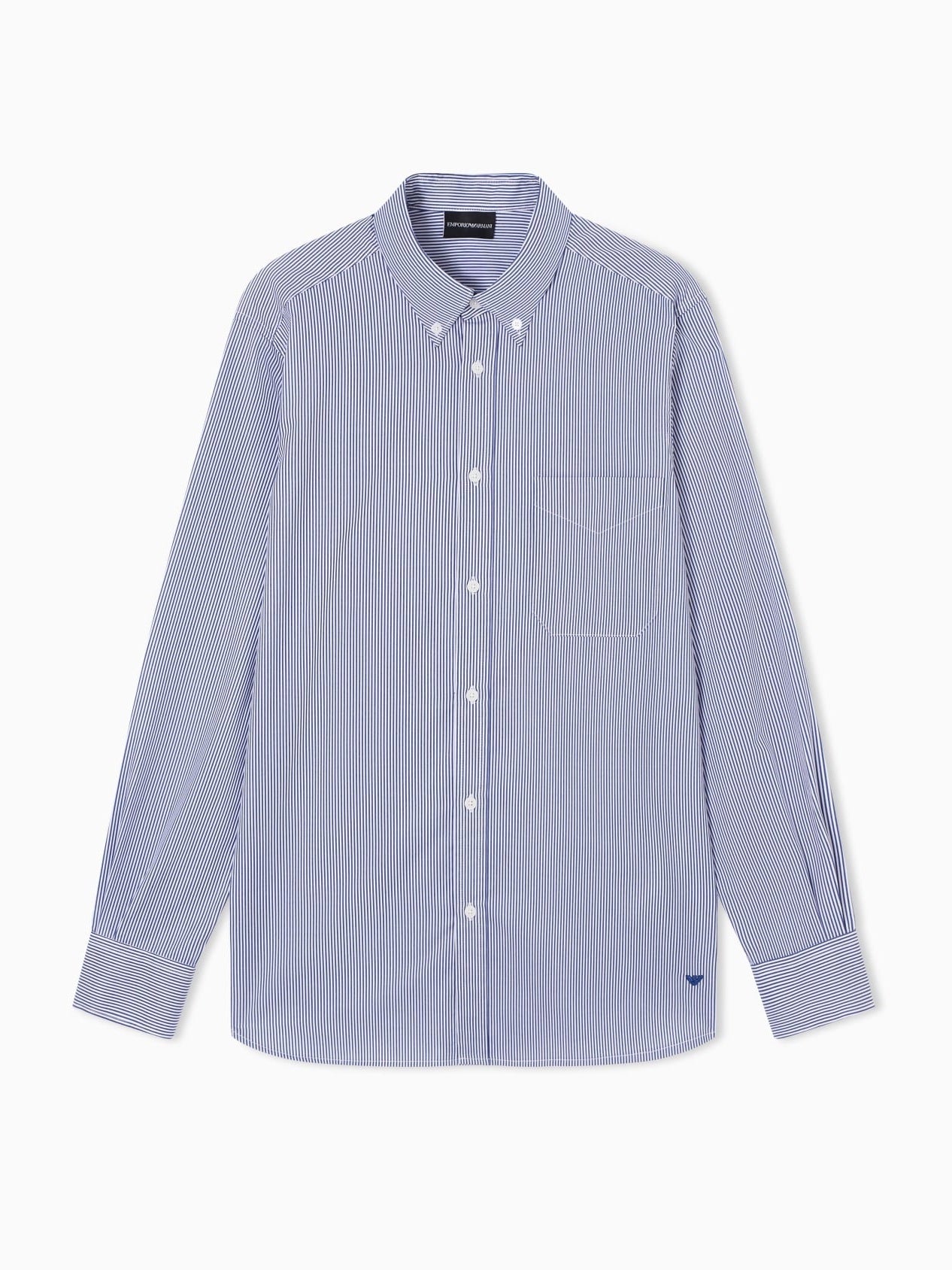 Travel Essential striped button-down shirt
