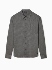 Lyocell-blend jersey shirt with all-over micro-pattern print