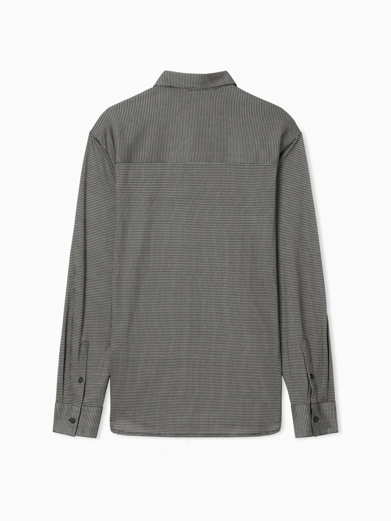 Lyocell-blend jersey shirt with all-over micro-pattern print