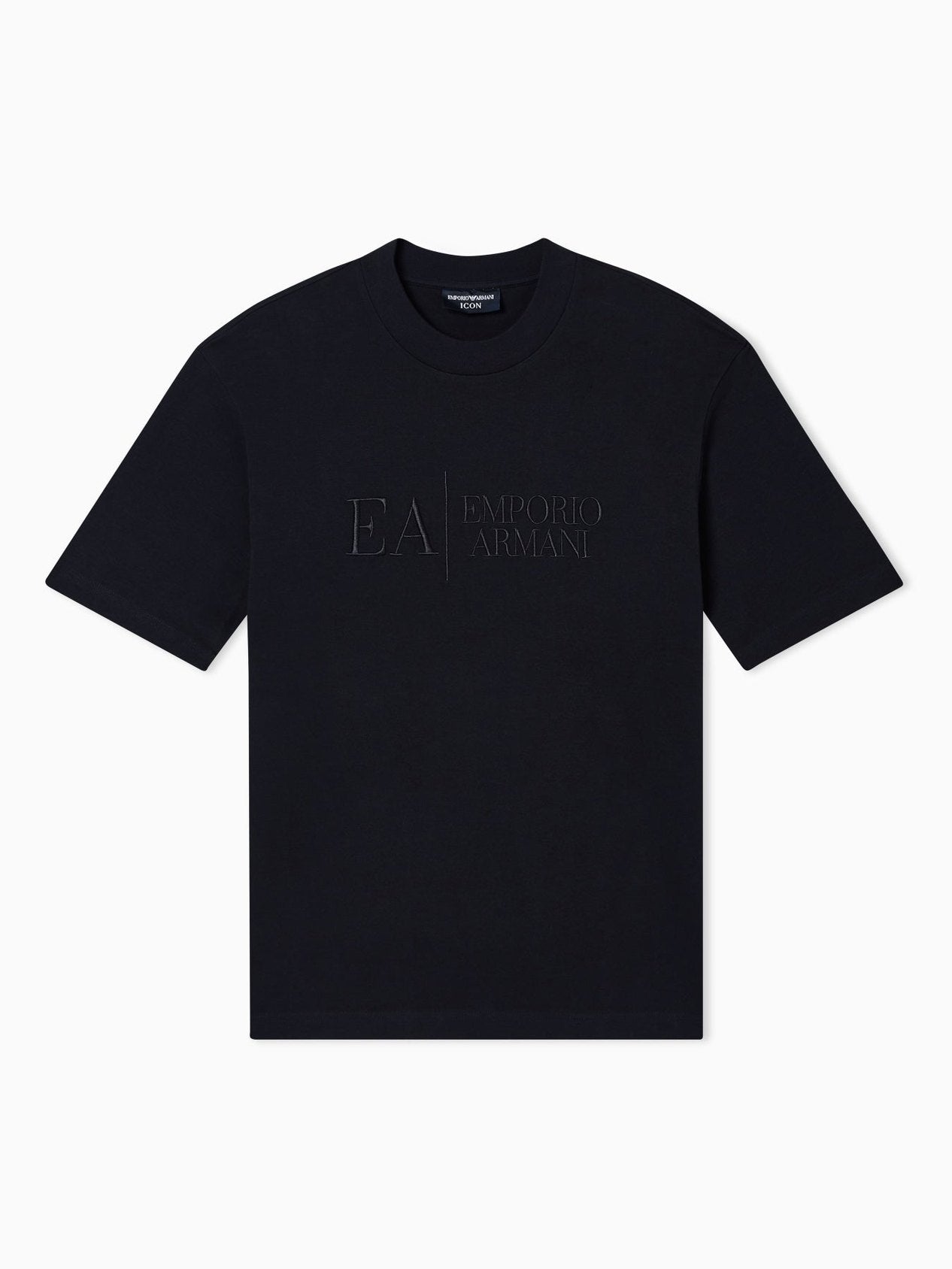 Icon interlock jersey T-shirt with embroidery