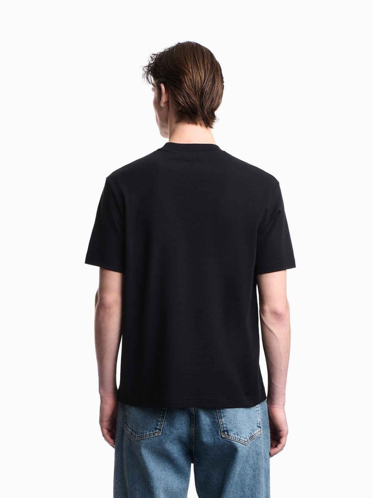 Icon interlock jersey T-shirt with embroidery