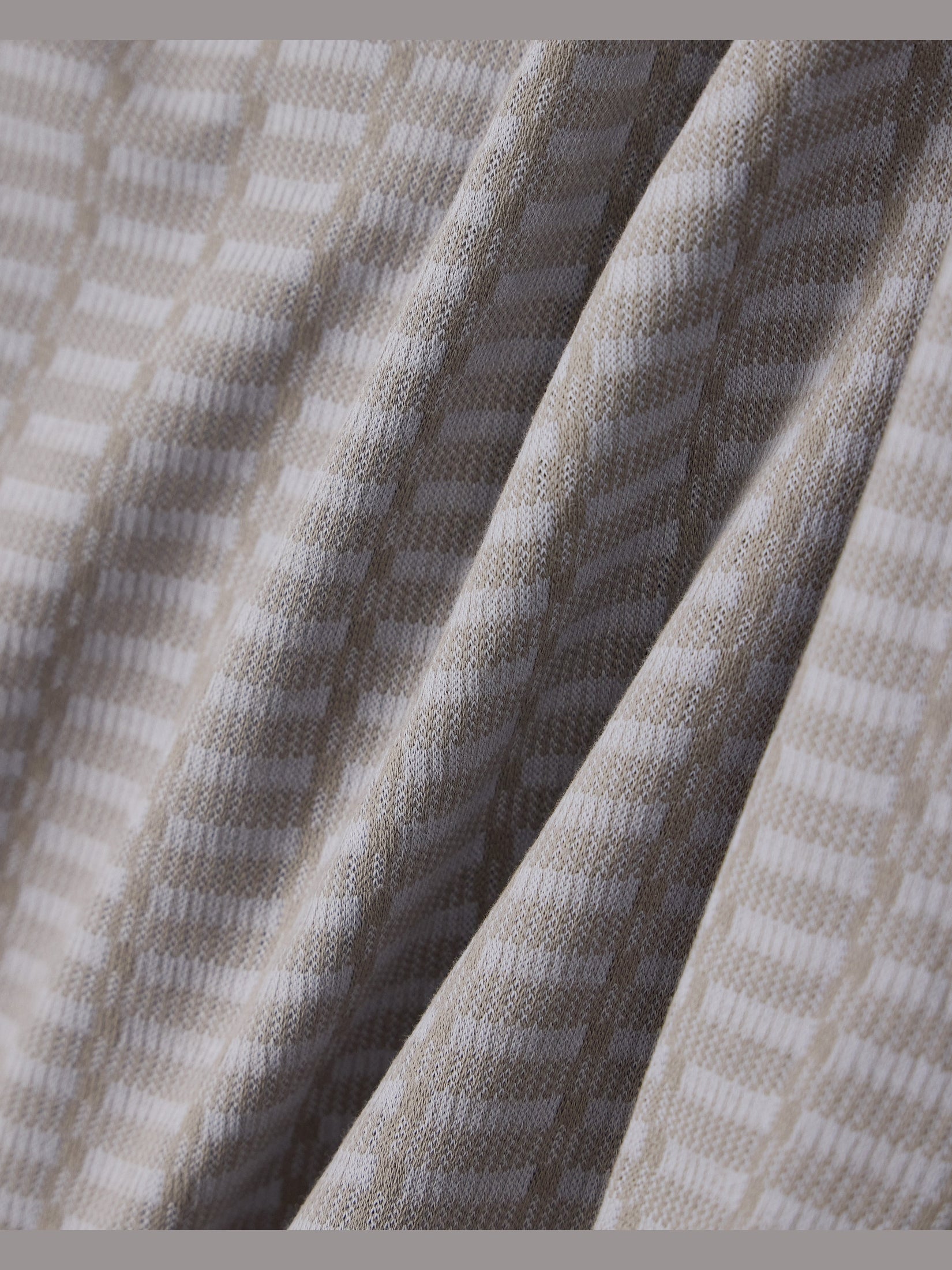 Jersey jacquard knit-effect T-shirt