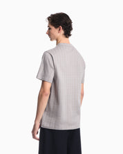 Jersey jacquard knit-effect T-shirt