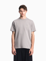 Jersey jacquard knit-effect T-shirt