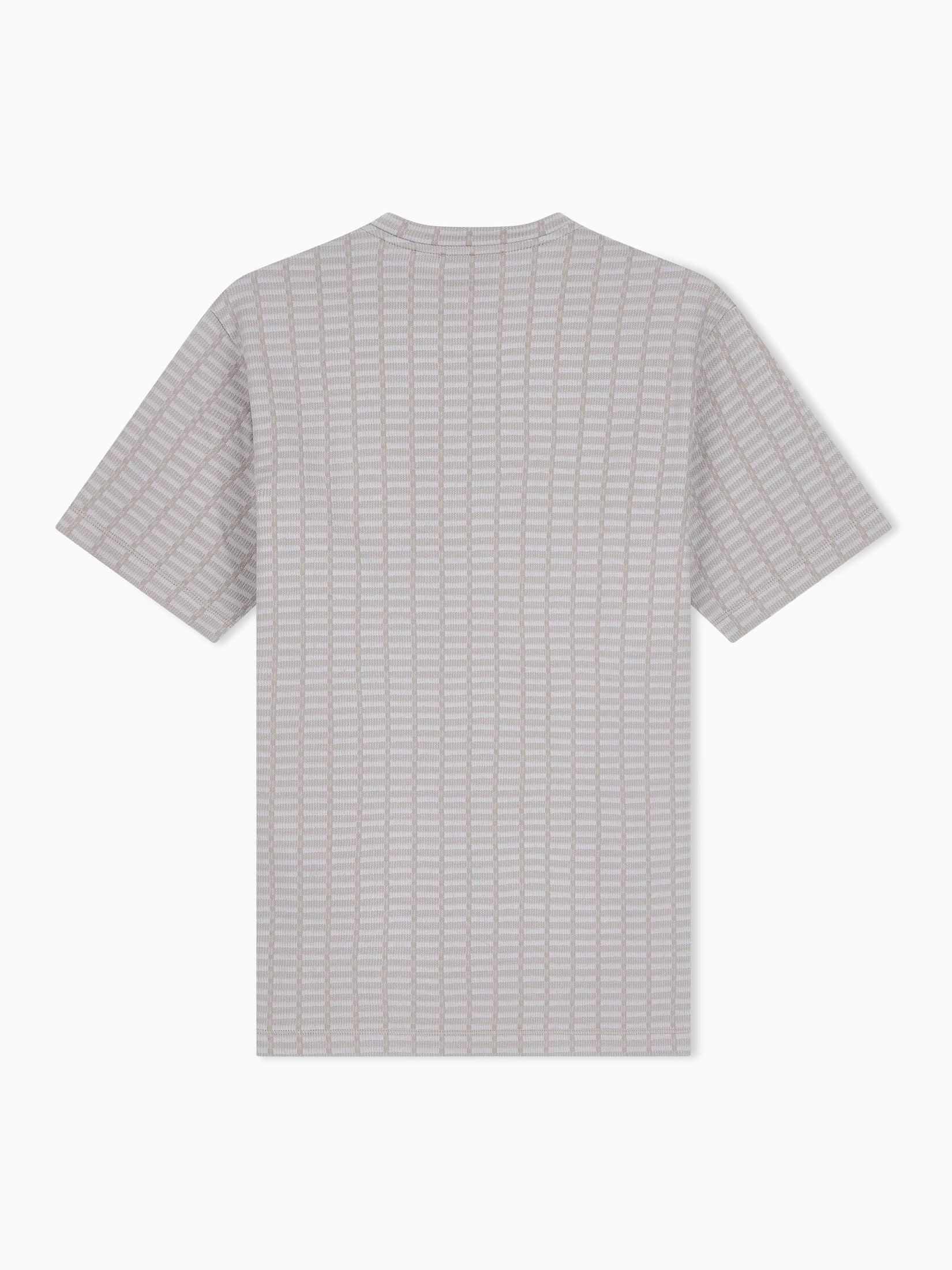 Jersey jacquard knit-effect T-shirt