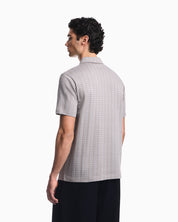 Polo in mouliné jacquard jersey
