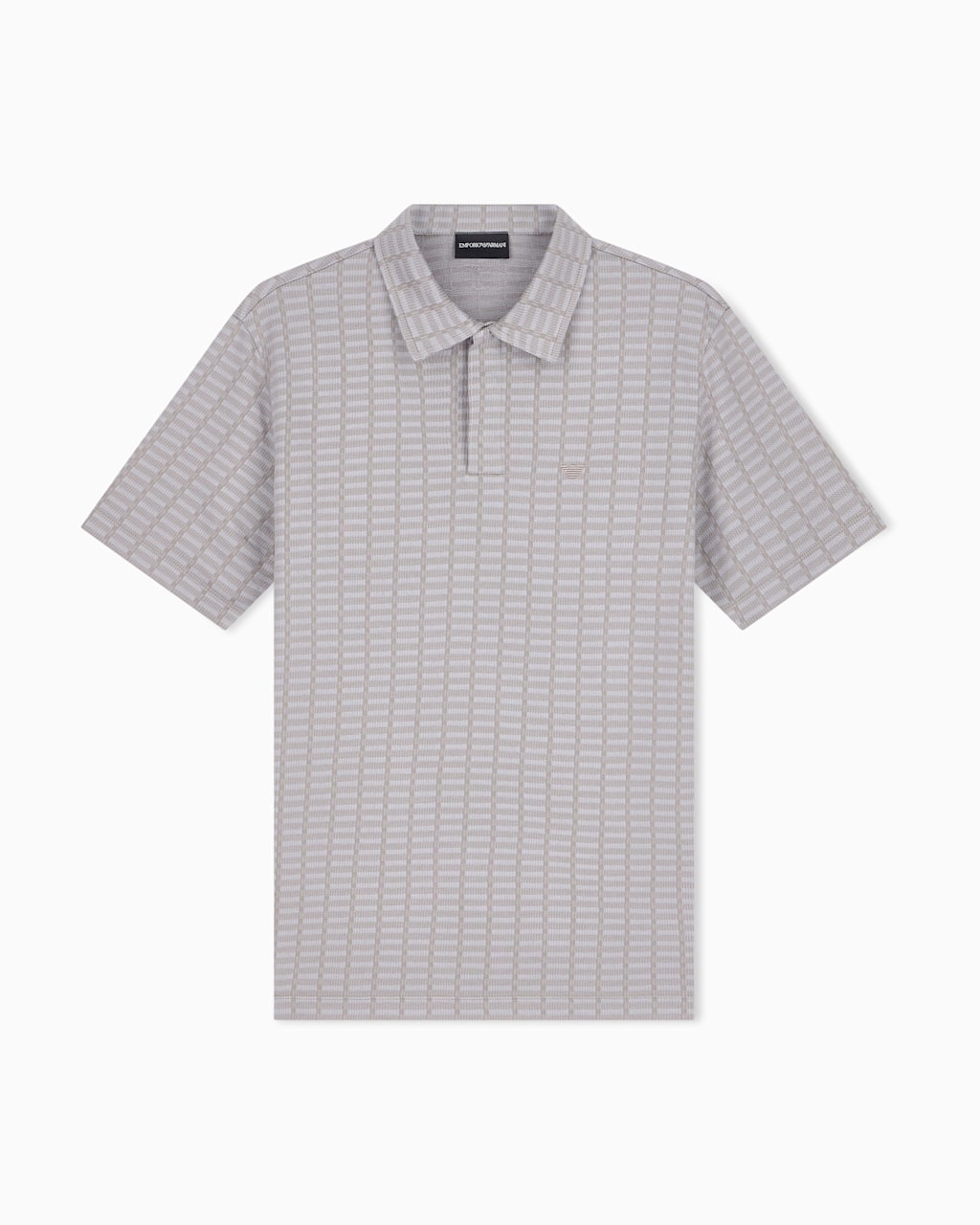 Polo in mouliné jacquard jersey