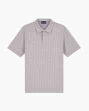 Polo in mouliné jacquard jersey