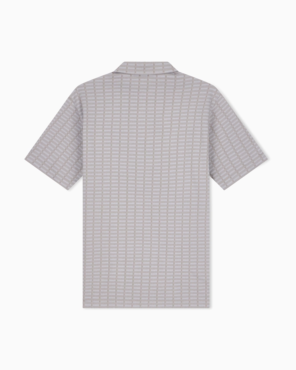 Polo in mouliné jacquard jersey