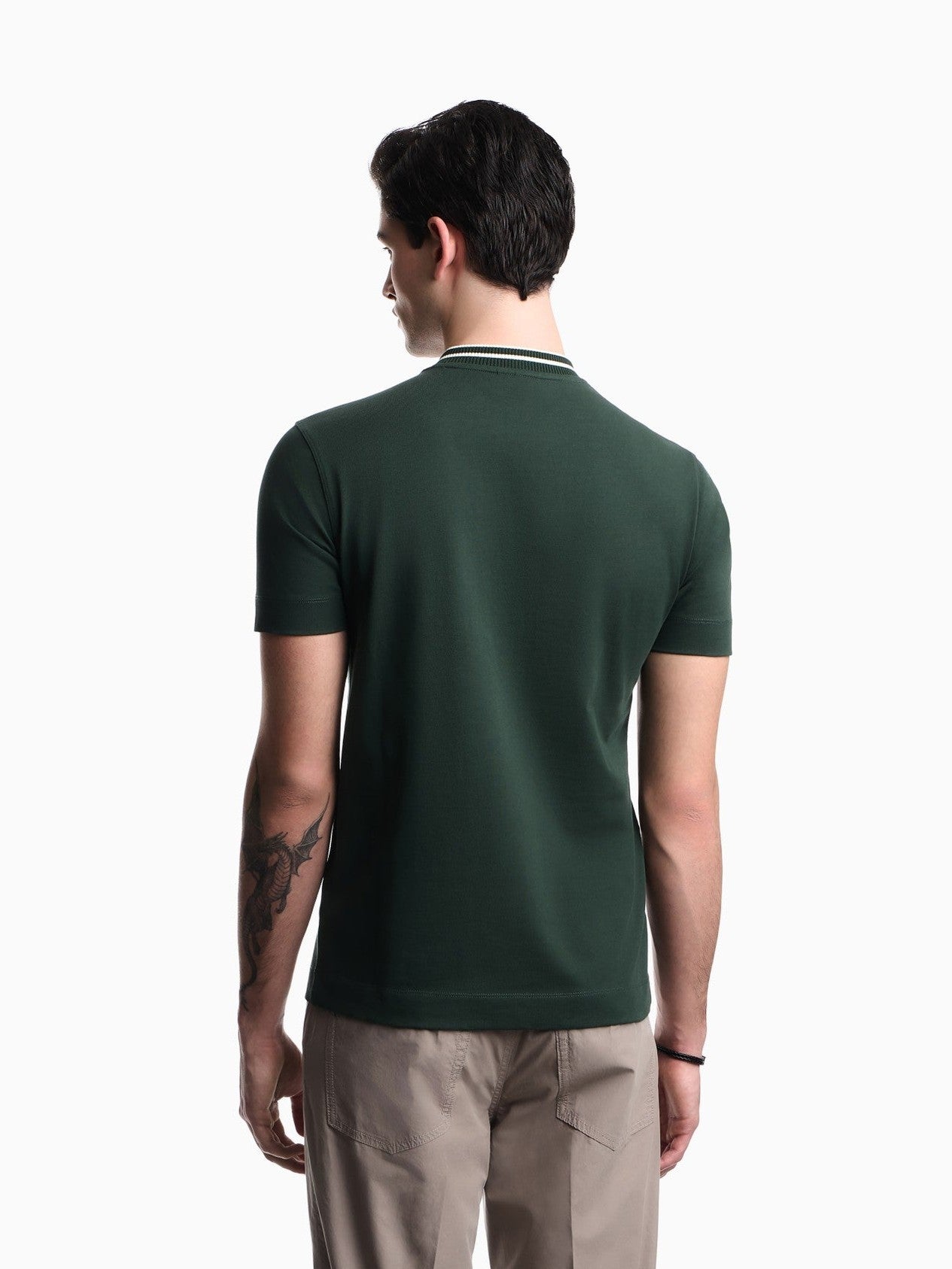 Slim-fit, heavy jersey T-shirt with logo signature embroidery